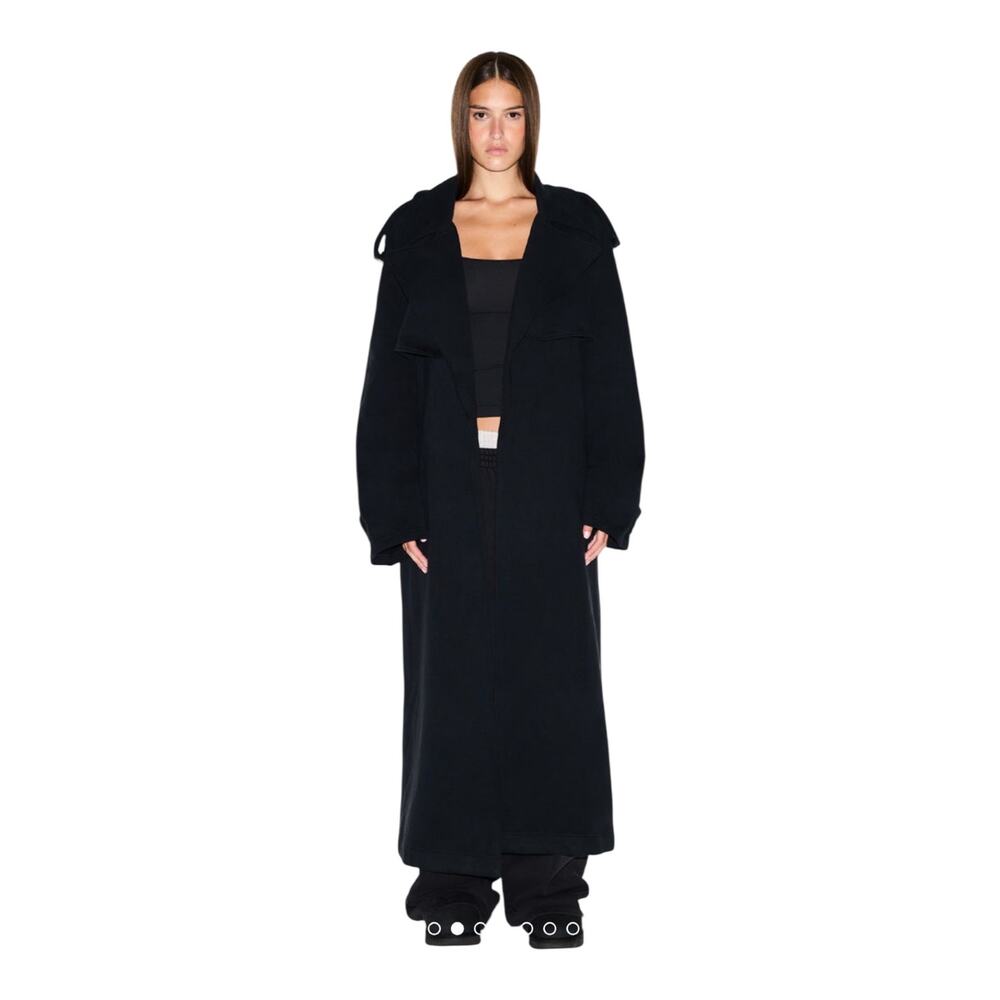 NWT Skims Oversized Boyfriend Trench Coat Large Black